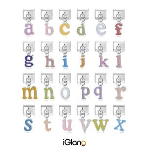 Color English A-Z 26 Letters Charm