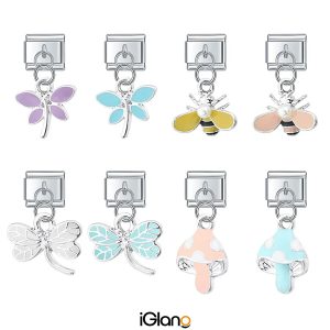 Glaze Dragonfly Seahorse Bee Mushroom Charm