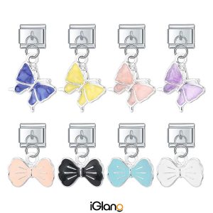 Glaze Butterfly Bowknot Charm