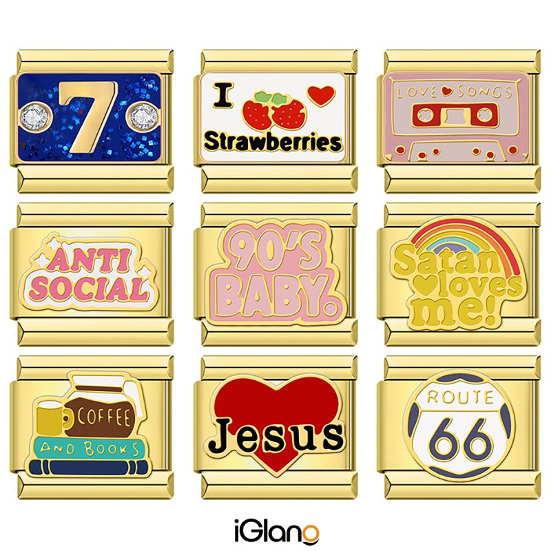 7 Heart Jesus Italian Charms