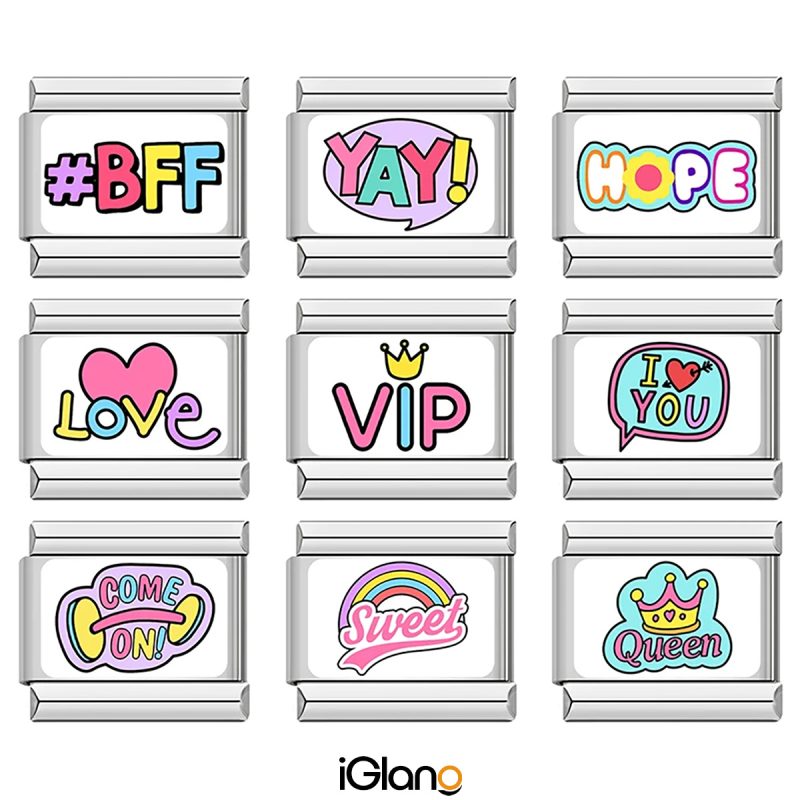 Hope Love Queen Italian Charm