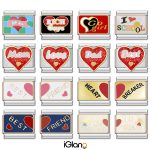 Romantic Heart Love Best Friend Italian Charms