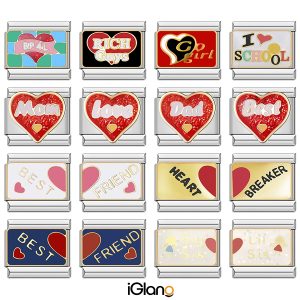 Romantic Heart Love Best Friend Italian Charms