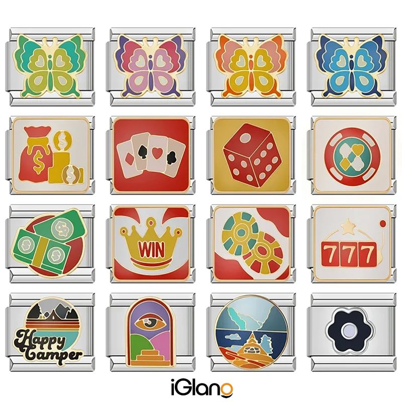 Butterfly Gambling Italian Charms