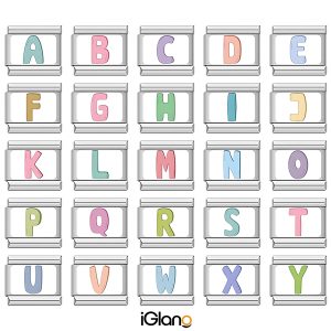 Colorful 26 English Letters Italian Charm