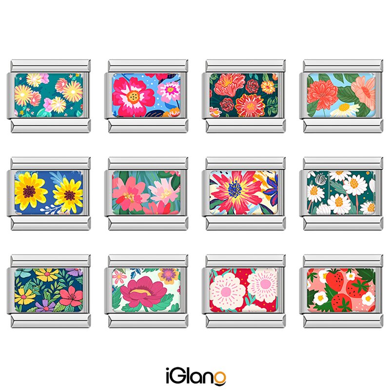 Colors Flower Italian Charm