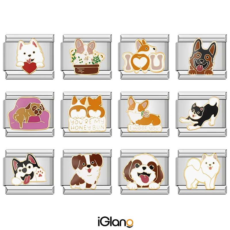Cute Animal Dog Italian Charms