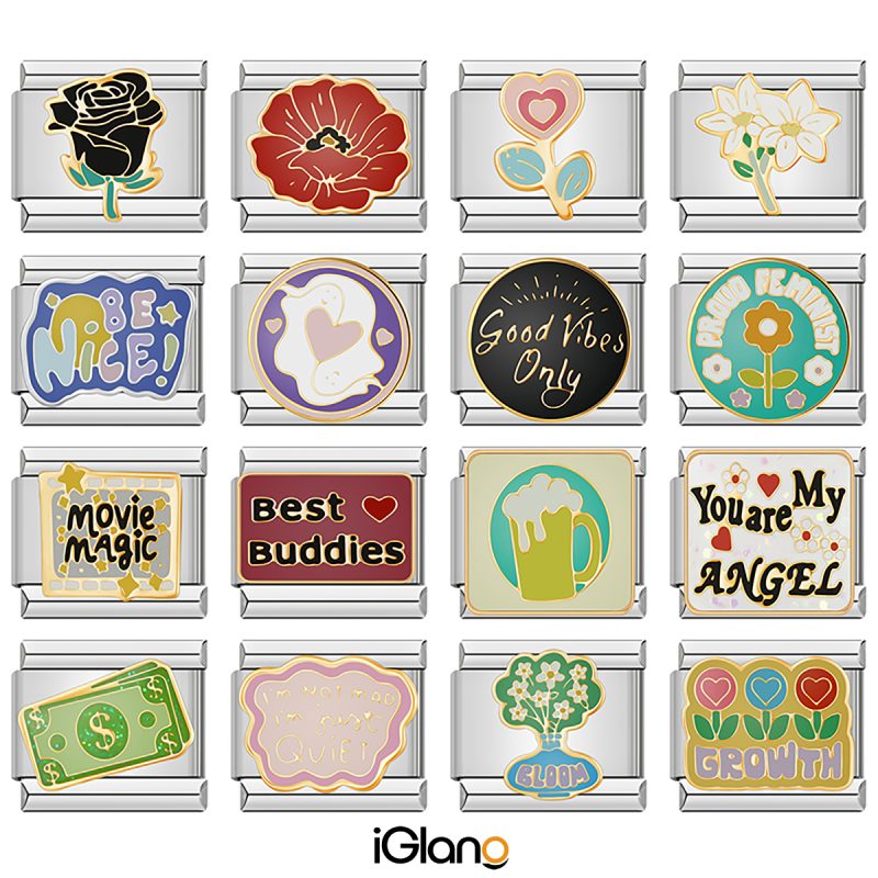 Flower Best Buddies Dollar Italian Charms