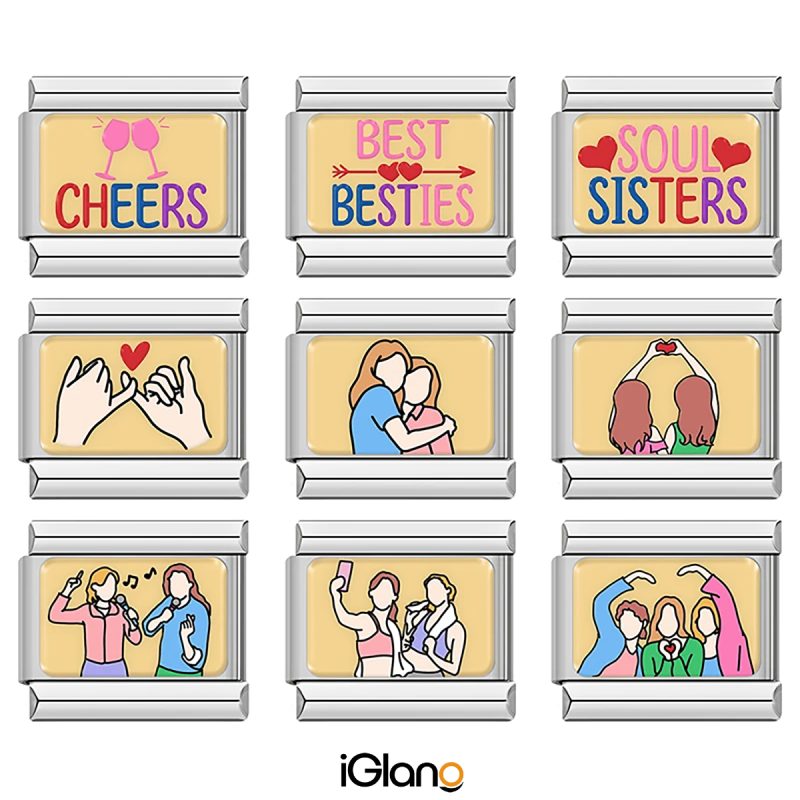 Forever Friendship Cheers Italian Charm
