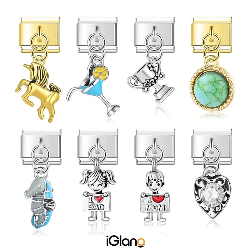 Horse Heart Boy Girl Trophy Italian Charm