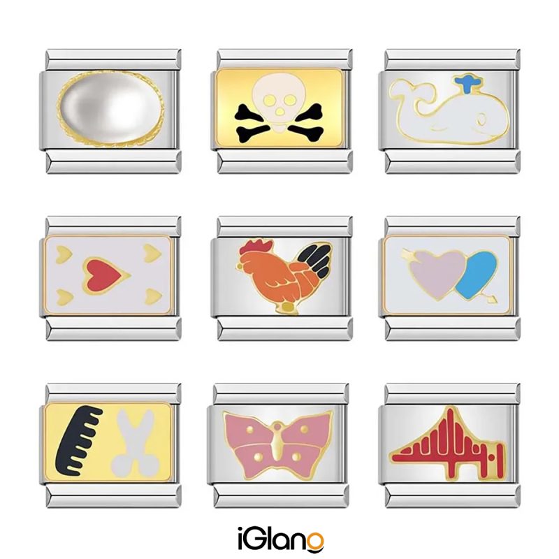 Heart Piano Flower Butterfly Charm