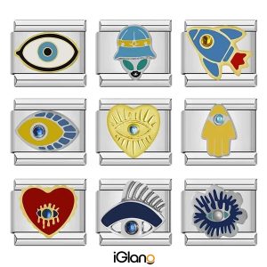 Eye Alien Rocket Heart Charm