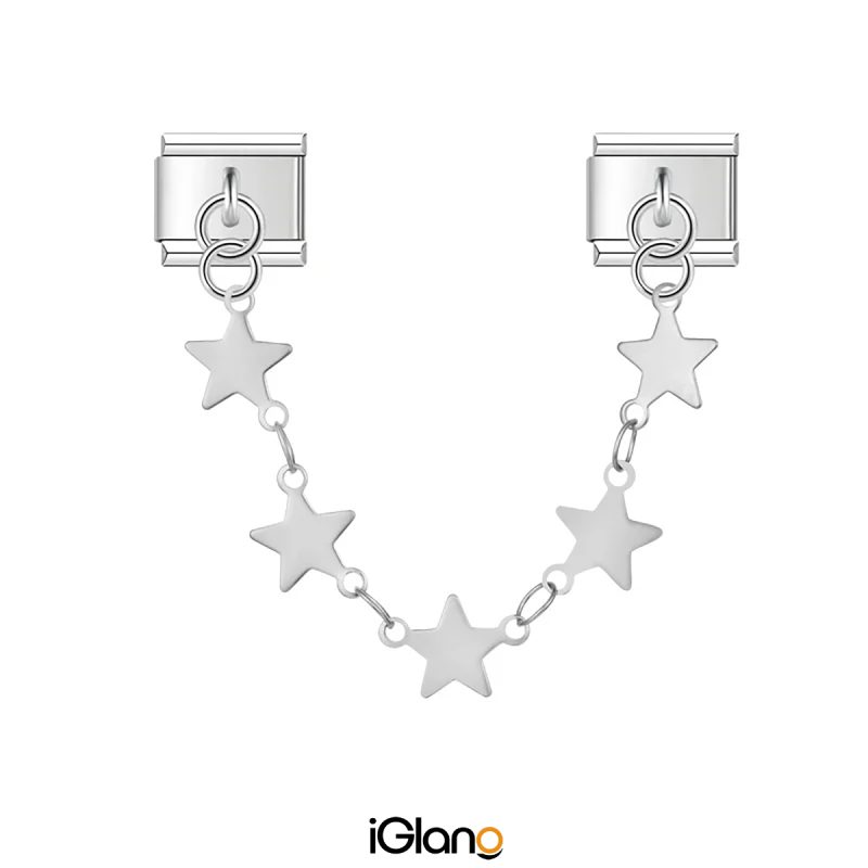 Heart Star Chain Italian Charms