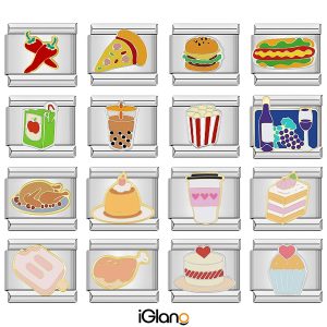 Food Hamburger Pizza Cake Bread Charms