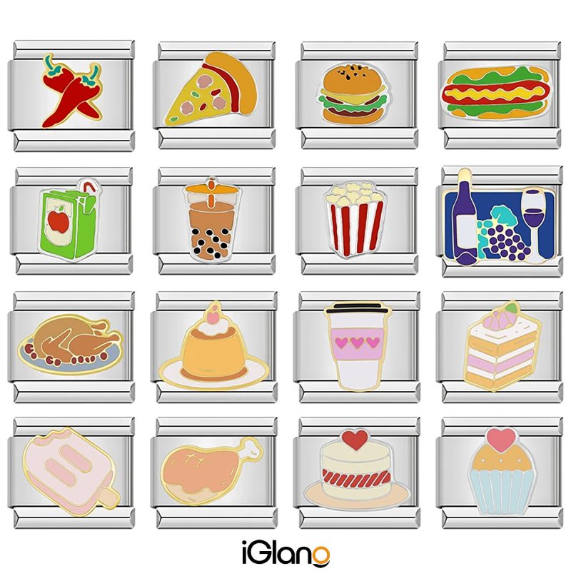Food Hamburger Pizza Cake Bread Charms