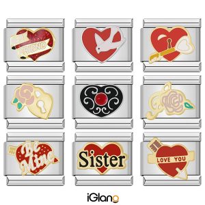 Romantic heart Sister Charms