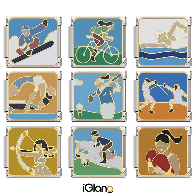 Sports Fencing Ski Swim Golf Charm