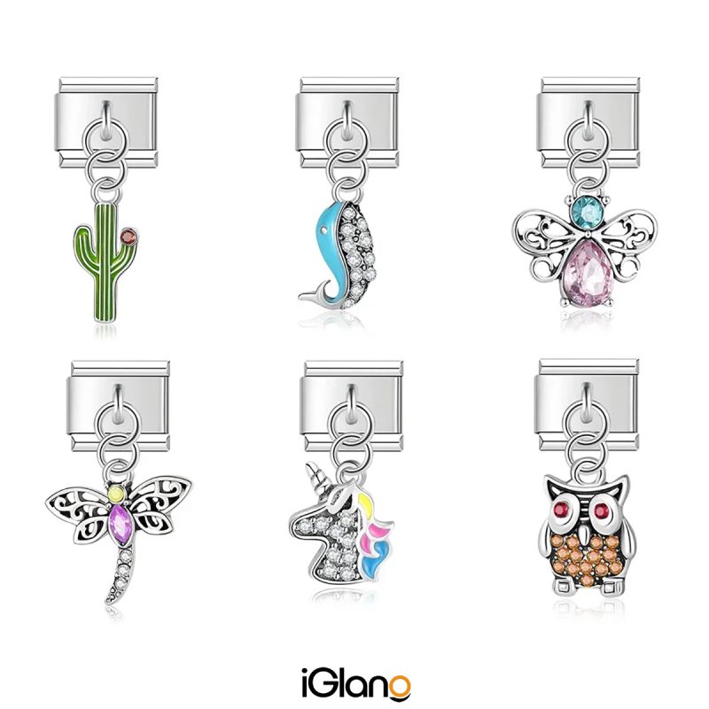Cute Dragonfly Unicorn Owl Butterfly Italian Charm