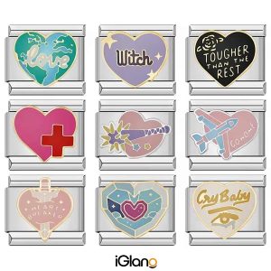 Romantic Heart Italian Charms