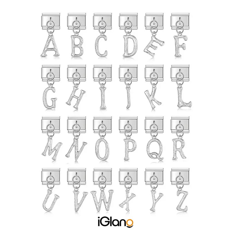 English A-Z 26 Letters Italian Charm Bracelet